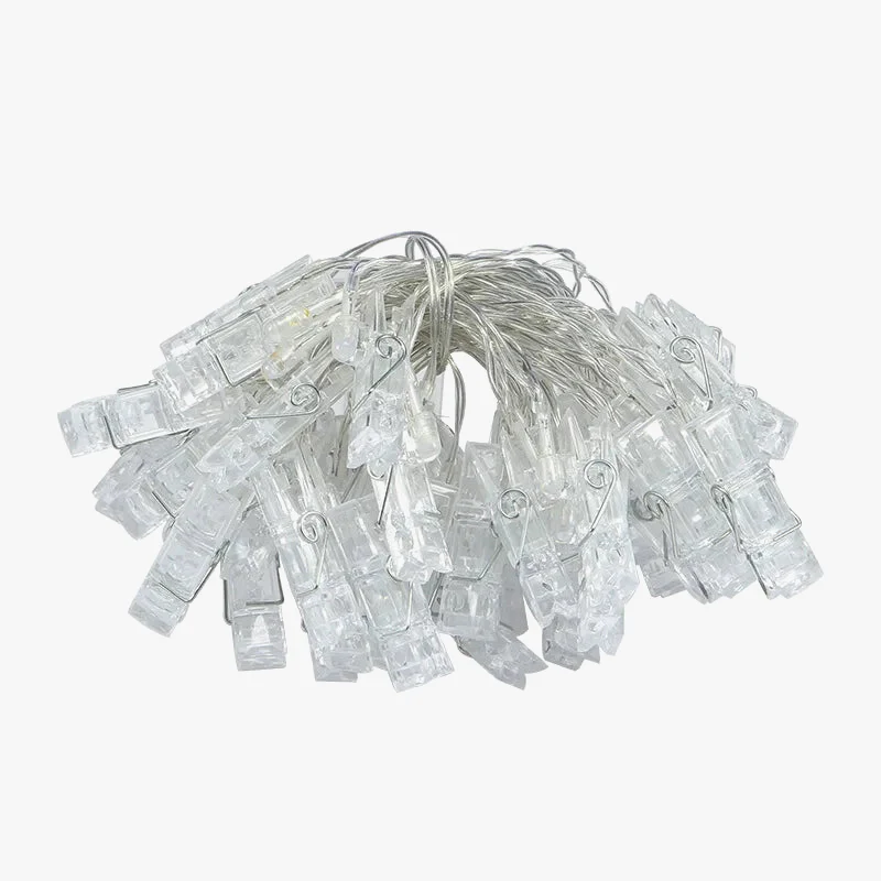 guirlande lumineuse led avec support photo pour décoration festive - Image 6