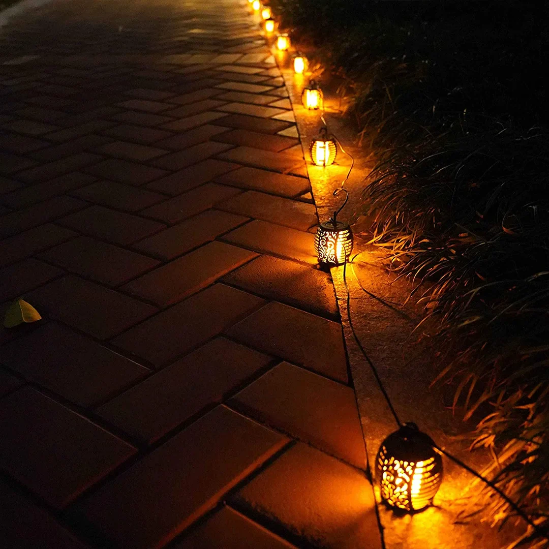 guirlande lumineuse solaire à led étanche pour extérieur avec boules décoratives - Image 3