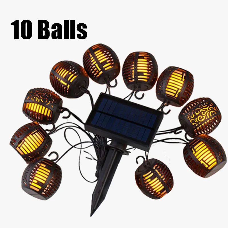 guirlande lumineuse solaire à led étanche pour extérieur avec boules décoratives - Image 6