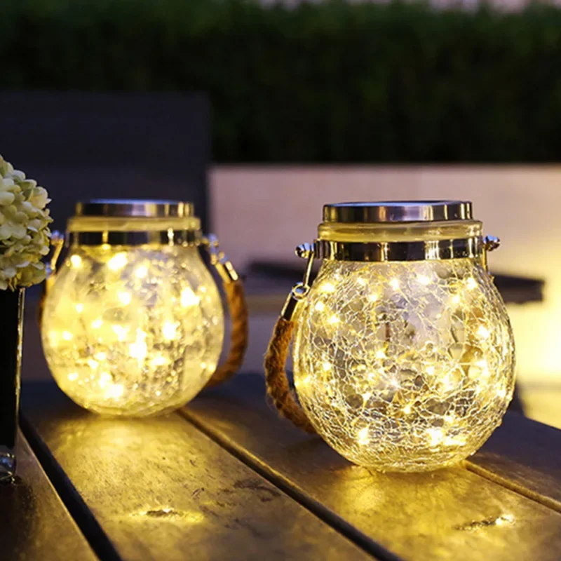 guirlande lumineuse solaire en forme de pot mason décorative pour extérieur - Image 3