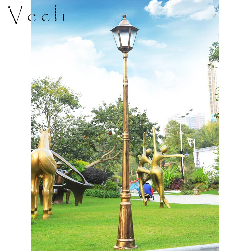(H≈2.4M) Courtyard Lamp Street Lamp Outdoor Lawn Lamp Outdoor Waterproof Villa Garden Community High Pole Lamp Post Lamp - Image 3