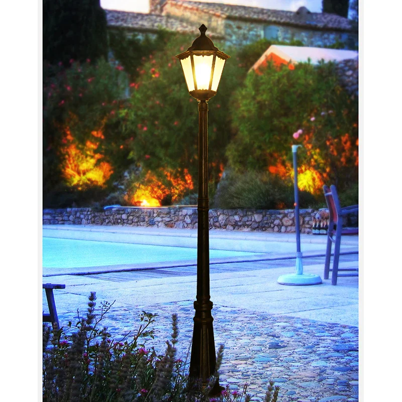 (H≈2.4M) Courtyard Lamp Street Lamp Outdoor Lawn Lamp Outdoor Waterproof Villa Garden Community High Pole Lamp Post Lamp - Image 5