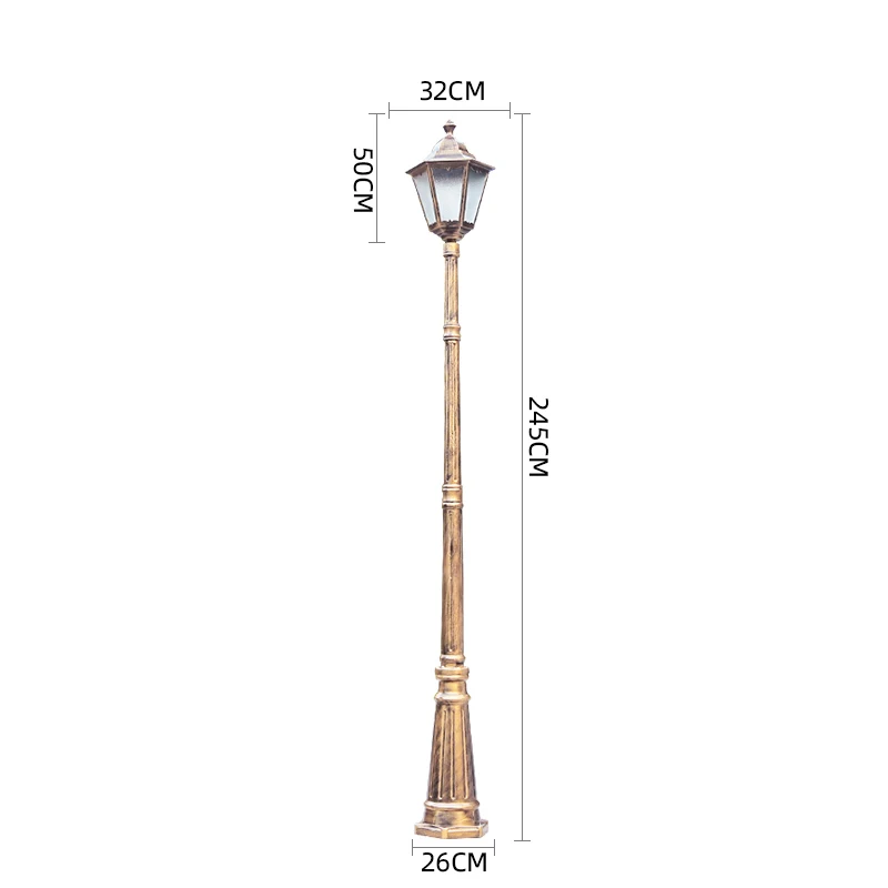 (H≈2.4M) Courtyard Lamp Street Lamp Outdoor Lawn Lamp Outdoor Waterproof Villa Garden Community High Pole Lamp Post Lamp - Image 8