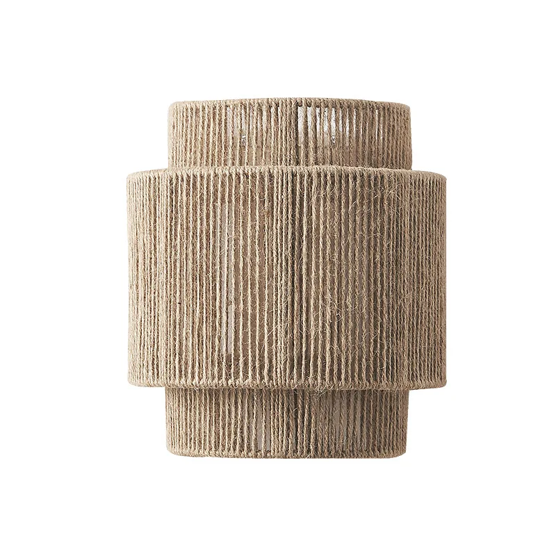 Handmade Hemp Rope Wall Lamp, Home Art Decoration, Bedroom, Hallway, Lobby, Hotel Atmosphere, Sconce E27 Bulb, Creative Light - Image 4
