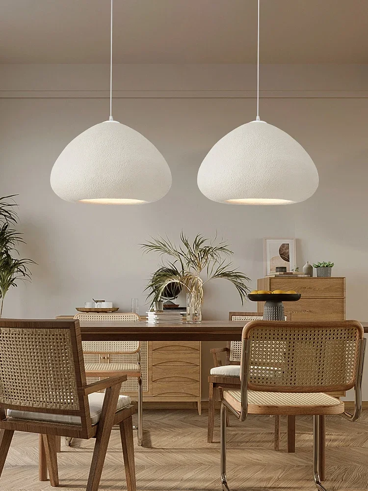 Handmade Wabi-Sabi Restaurant Pendant Light Nordic Cream Style Bar Table Lamp Designer Bedroom Lighting Deco LED Loft Chandelier - Image 3