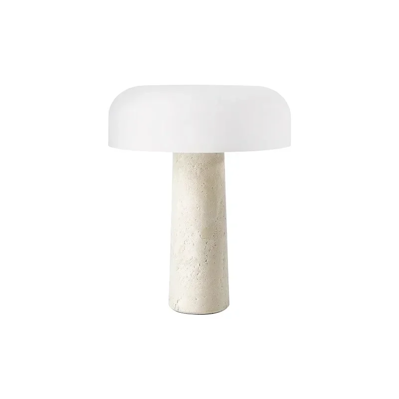 High Quality Cave Stone Desk Lamp White Glass Shade Table Light Fixture - Image 4