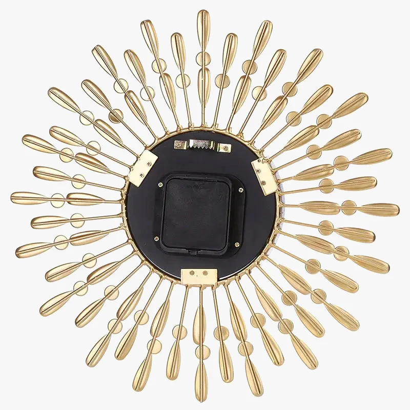 horloge murale 3d grande taille style soleil avec strass brillants - Image 4