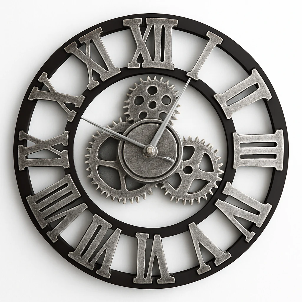horloge murale à engrenages décorative style industriel moderne - Image 10