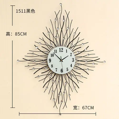 horloge murale à pendule design européen en métal unique - Image 11