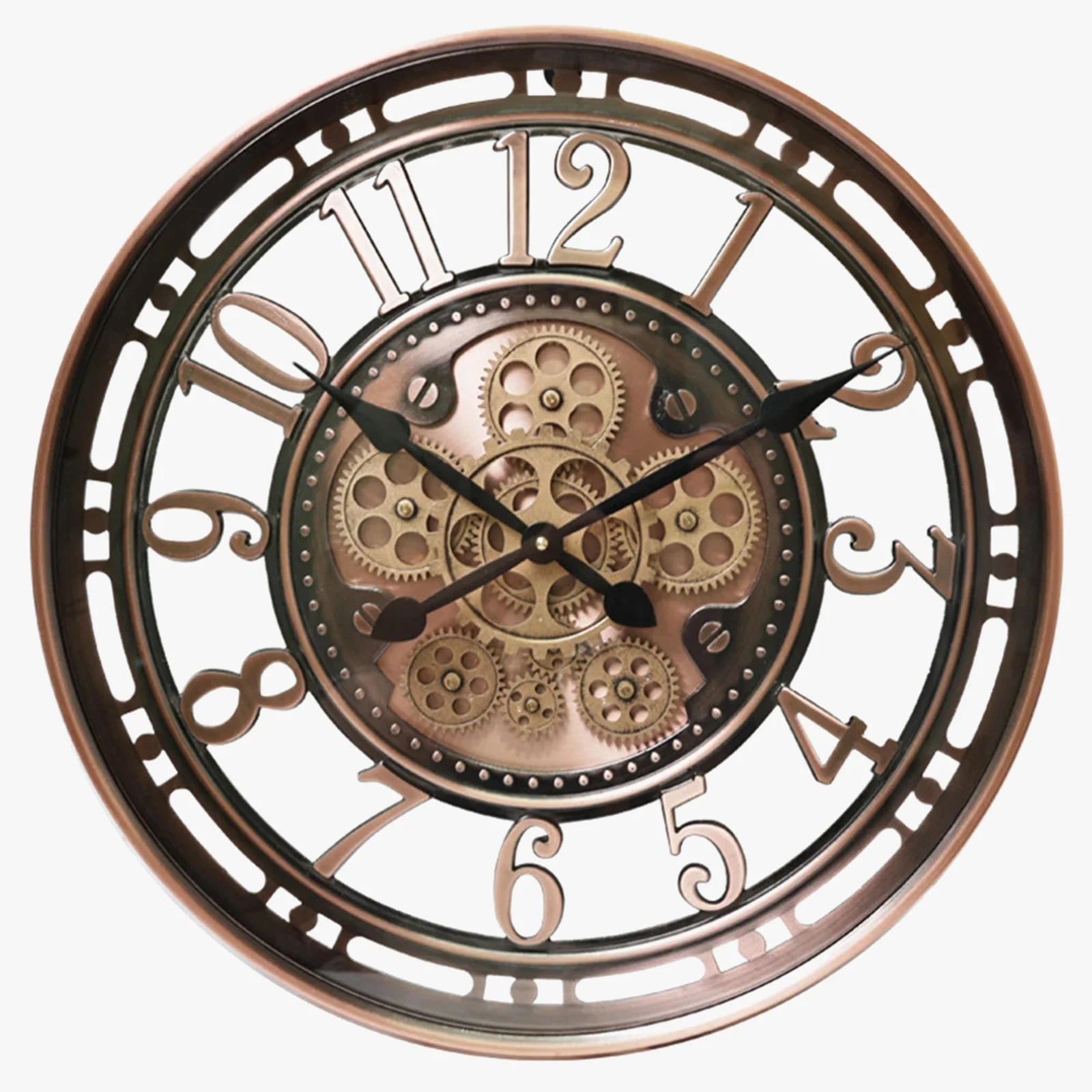 horloge murale ancienne en métal décorative à engrenages - Image 7