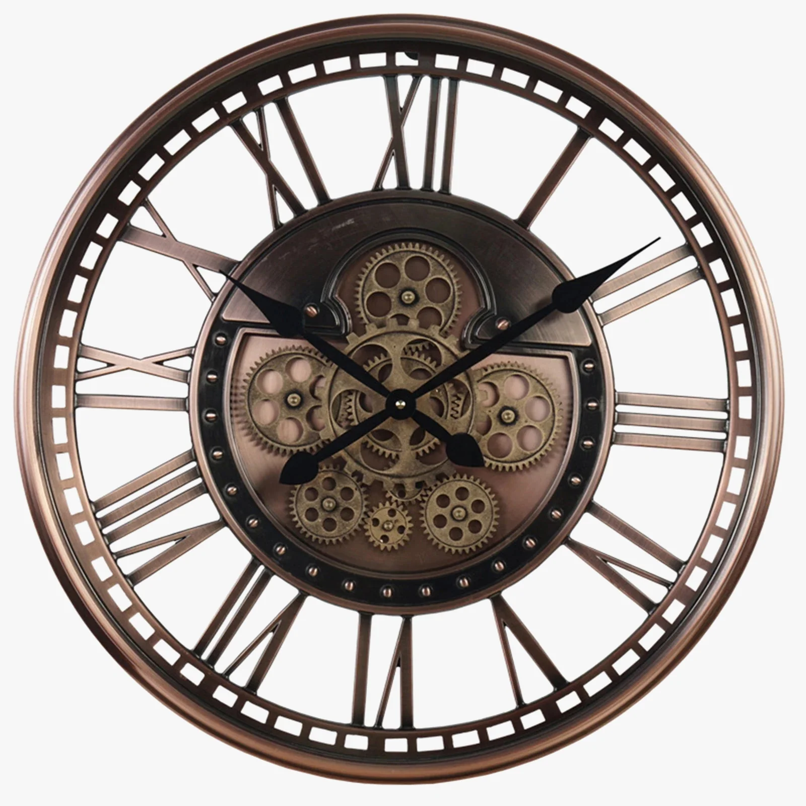 horloge murale ancienne en métal décorative à engrenages - Image 9