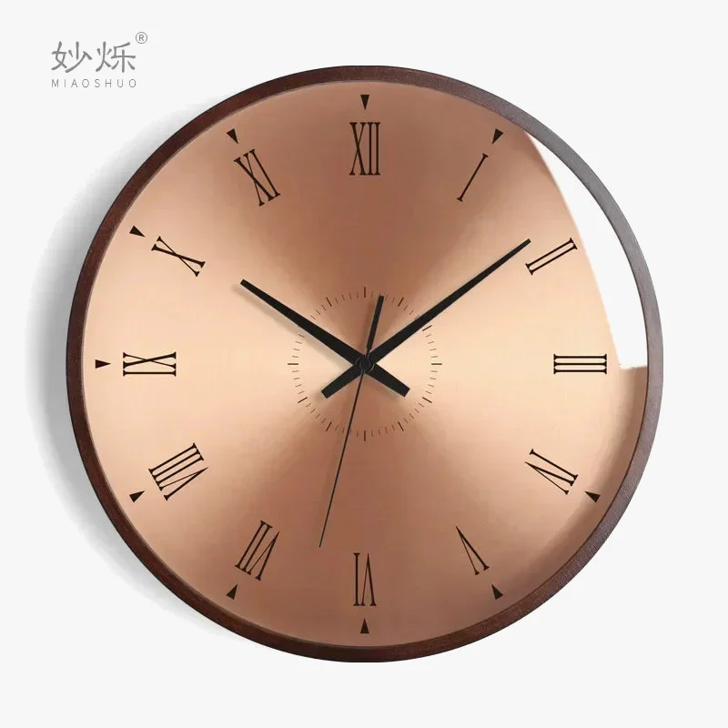 horloge murale design moderne en bois luxe silencieuse décorative idées cadeaux - Image 8