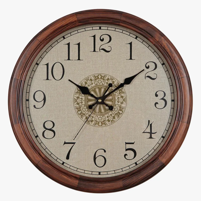 horloge murale en bois massif rétro mécanisme silencieux style shabby chic - Image 7