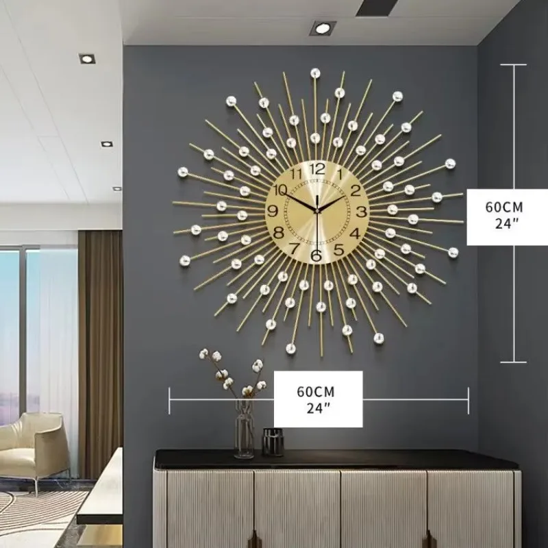 horloge murale en métal design créatif et silencieuse - Image 8