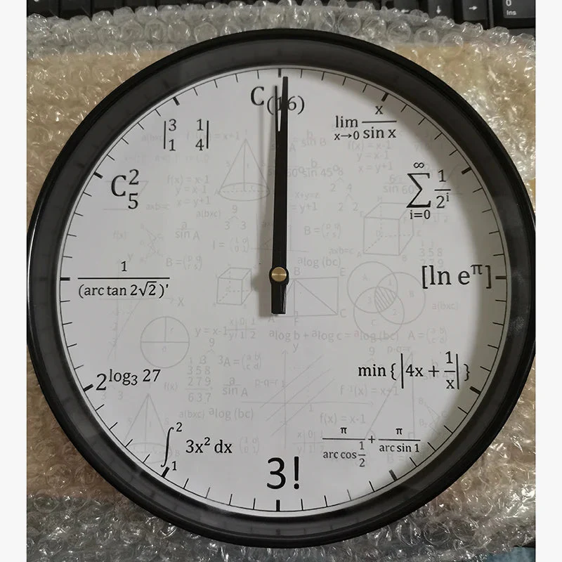 horloge murale mathématiques tableau noir décoration scolaire enfants - Image 7