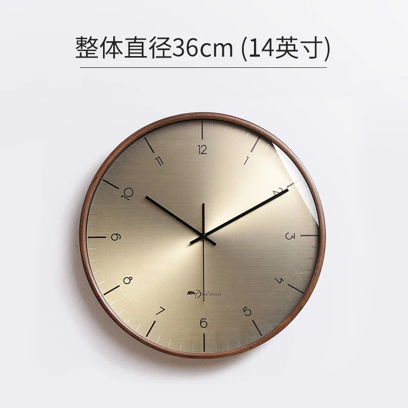 horloge murale moderne en bois massif pour décoration intérieure - Image 12