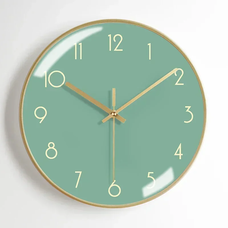 horloge murale moderne en métal esthétique et silencieuse - Image 13