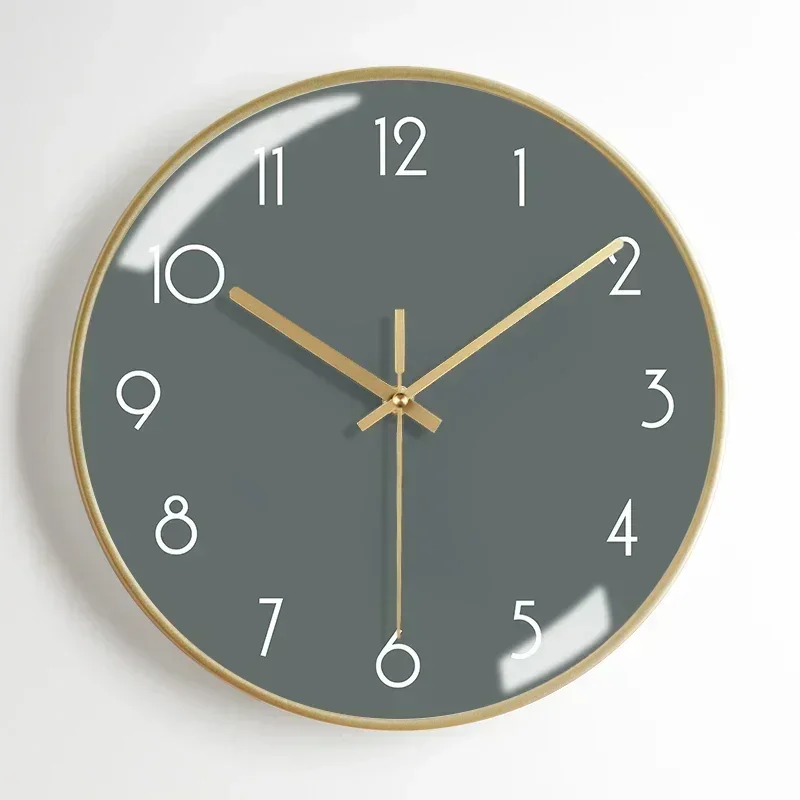 horloge murale moderne en métal esthétique et silencieuse - Image 14