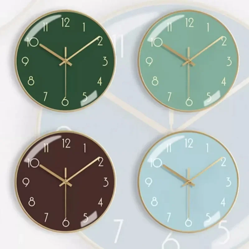 horloge murale moderne en métal esthétique et silencieuse - Image 5