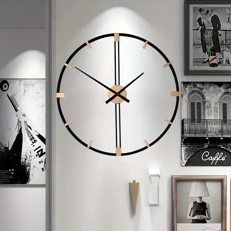 horloge murale nordique en métal design silencieux pour décoration moderne - Image 5