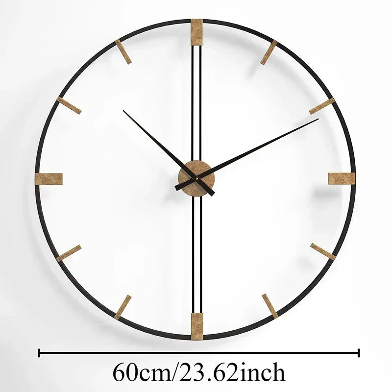 horloge murale nordique en métal design silencieux pour décoration moderne - Image 6