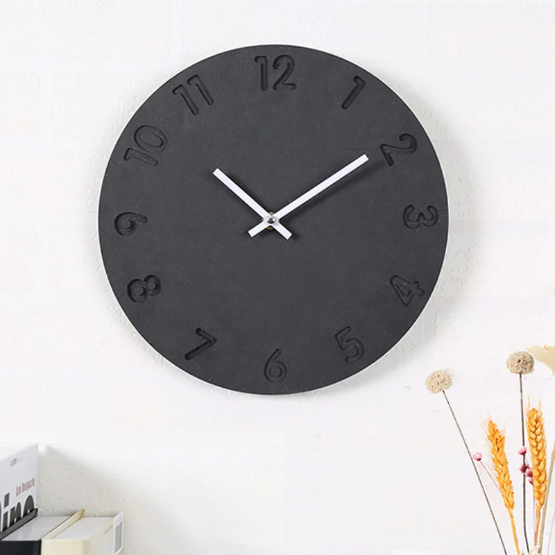 horloge murale numérique en bois design moderne décoration intérieure silencieuse - Image 2
