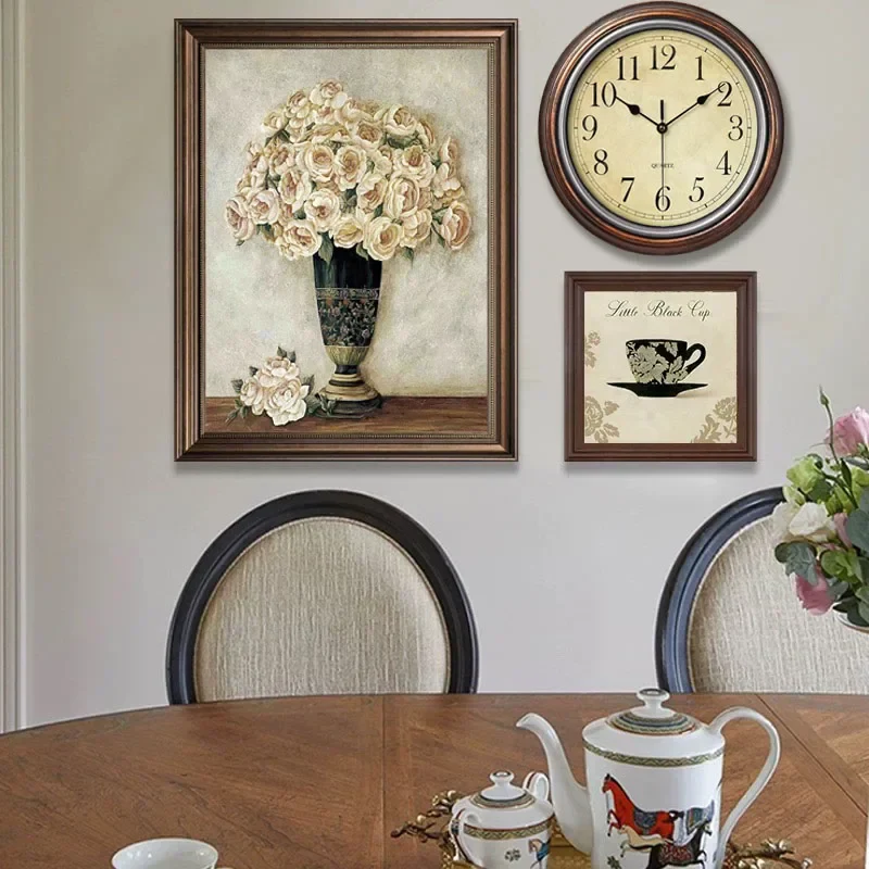 horloge murale rétro nordique silencieuse pour intérieur élégant - Image 3