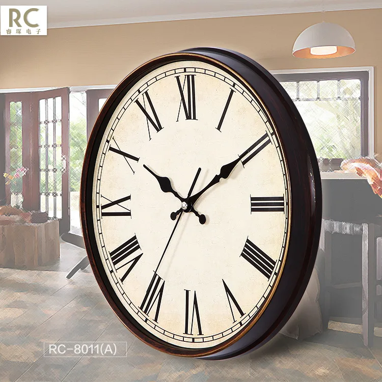 horloge murale rétro silencieuse shabby chic pour décoration intérieure - Image 5