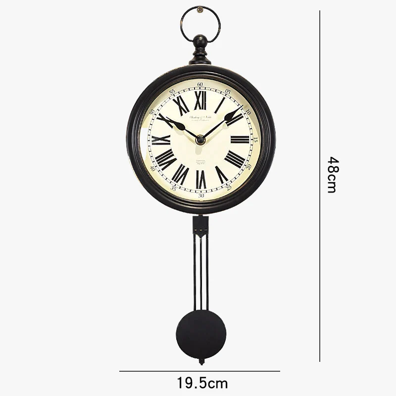 horloge murale rétro silencieuse style américain cadeau décoratif - Image 6