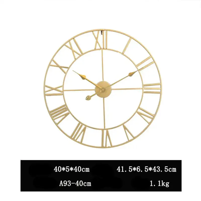 horloge murale silencieuse en fer décoration simple pour la maison - Image 5