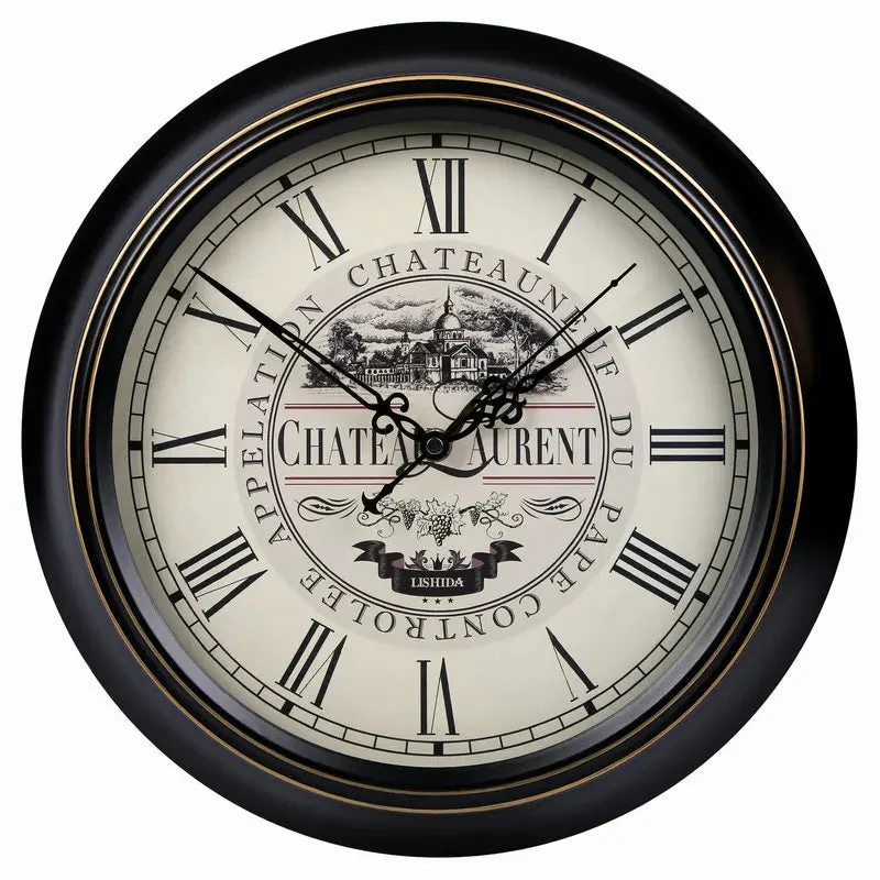 horloge murale silencieuse rétro style shabby chic décoration intérieure - Image 5