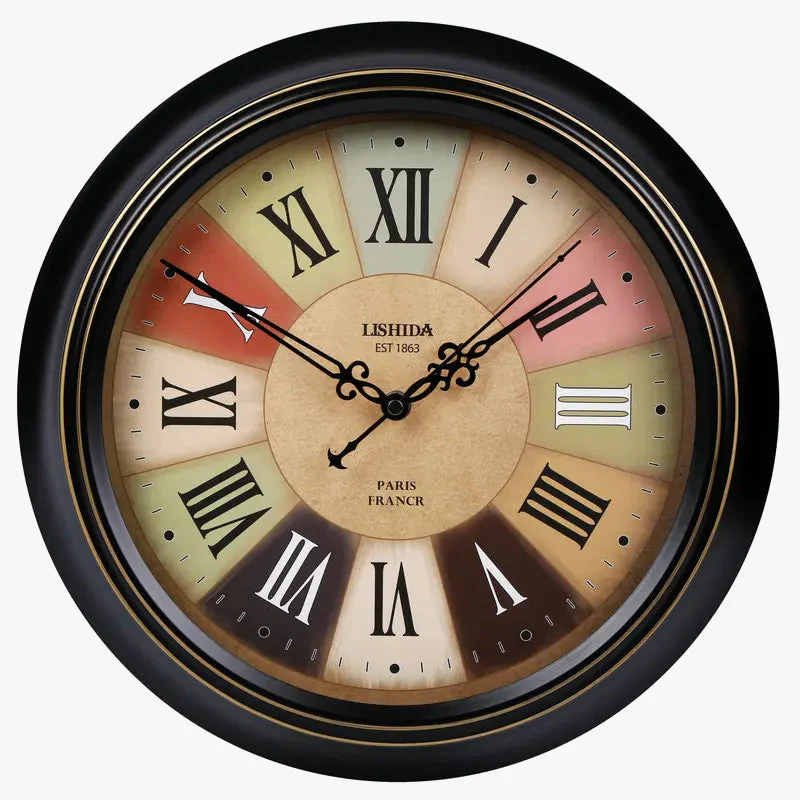 horloge murale silencieuse rétro style shabby chic décoration intérieure - Image 6