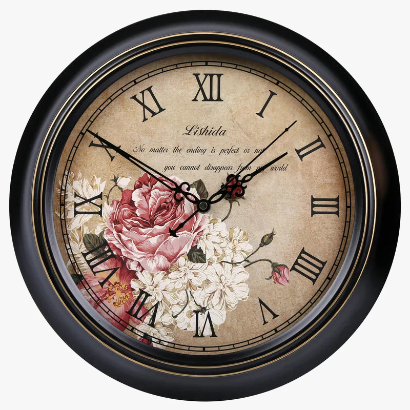 horloge murale silencieuse rétro style shabby chic décoration intérieure - Image 8
