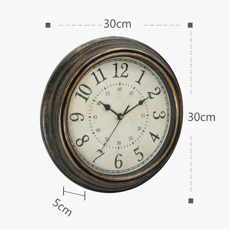 horloge murale silencieuse style antique rétro créative à quartz - Image 3