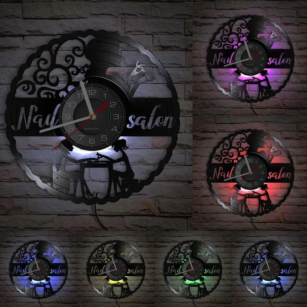 horloge murale vinyle pour salon de manucure et beauté - Image 11