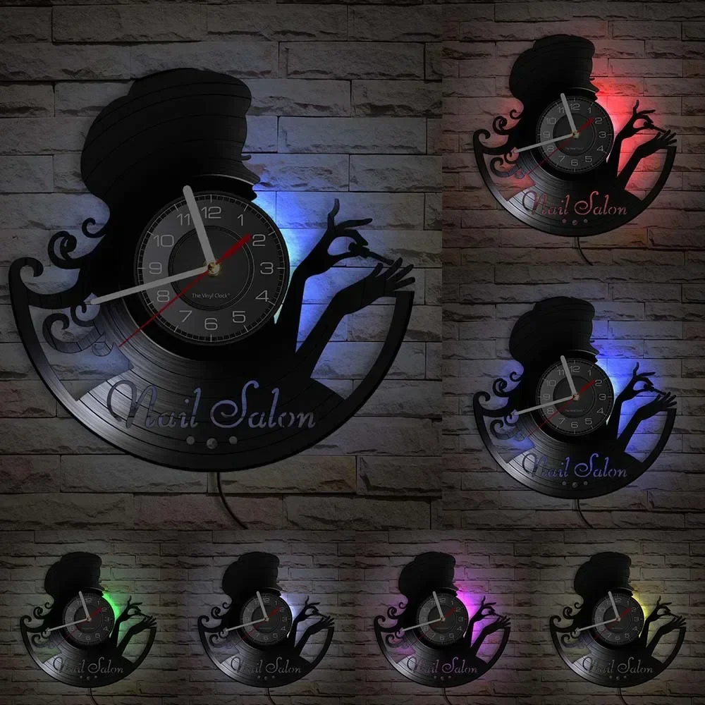 horloge murale vinyle pour salon de manucure et beauté - Image 23