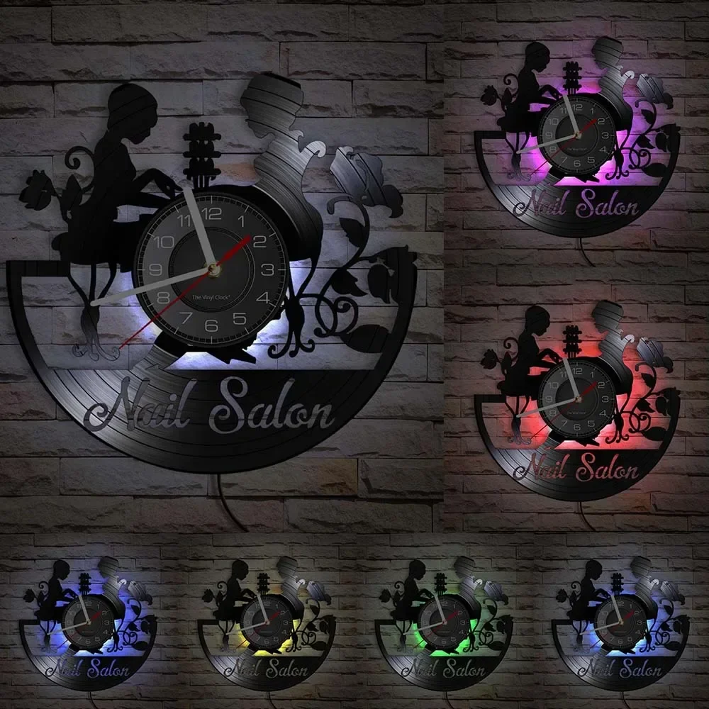 horloge murale vinyle pour salon de manucure et beauté - Image 25