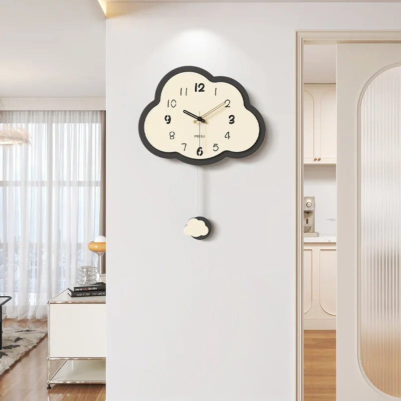 horloge nuage rétro créative décoration simple et légère - Image 6