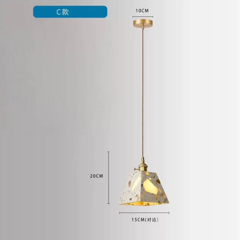 Industrial Style Concrete Pendant Light Fixture, Eco-friendly chandeliers are suitable for bedside, restaurant, café, etc - Image 10