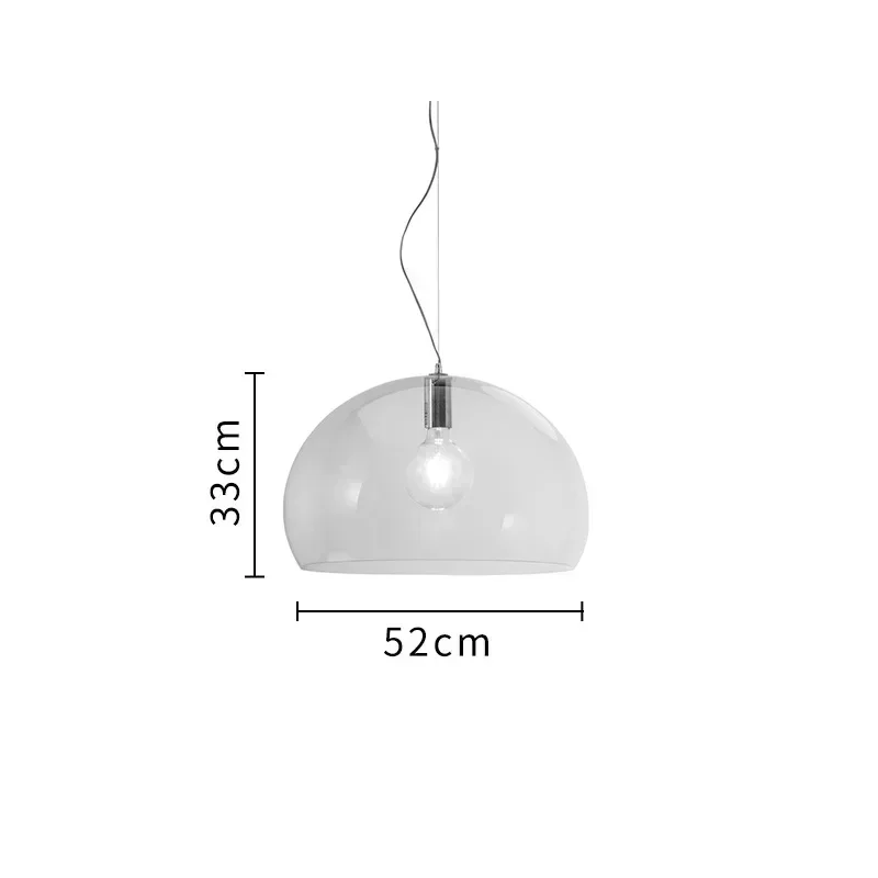 Italian Designer Dome Pendant Lamp Colorful Acrylic Chandelier Ceiling Suspenion Hanging Light with E27 Bulb - Image 15