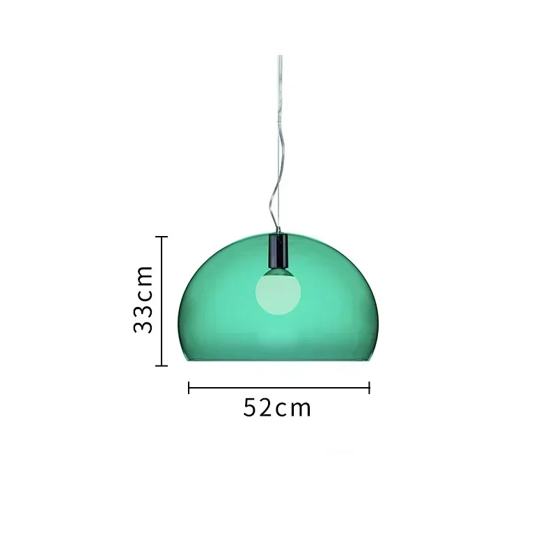 Italian Designer Dome Pendant Lamp Colorful Acrylic Chandelier Ceiling Suspenion Hanging Light with E27 Bulb - Image 7
