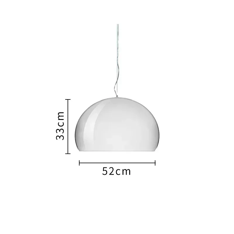 Italian Designer Dome Pendant Lamp Colorful Acrylic Chandelier Ceiling Suspenion Hanging Light with E27 Bulb - Image 8