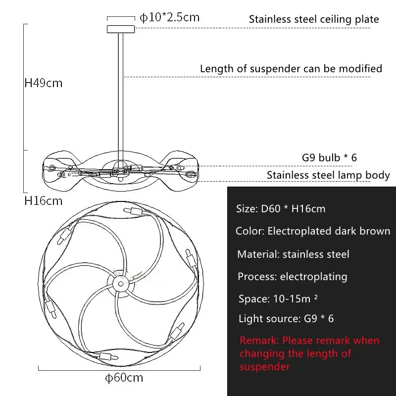 Italian Luxury Pendant Light Living Room Metal Window Artistic Sense Restaurant Hanging Lamp Hotel Lobby LED Lighting Chandelier - Image 8