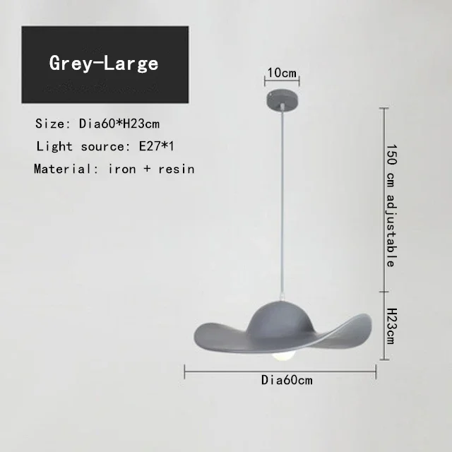Italian Style LED Pendant Lamp For Kitchen Living Room Attic Bedroom Homestay Resin Straw Hat E27 Chandelier Home Improvement - Image 10