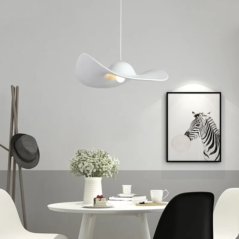 Italian Style LED Pendant Lamp For Kitchen Living Room Attic Bedroom Homestay Resin Straw Hat E27 Chandelier Home Improvement - Image 3
