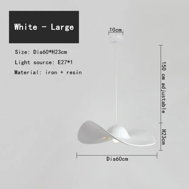 Italian Style LED Pendant Lamp For Kitchen Living Room Attic Bedroom Homestay Resin Straw Hat E27 Chandelier Home Improvement - Image 8