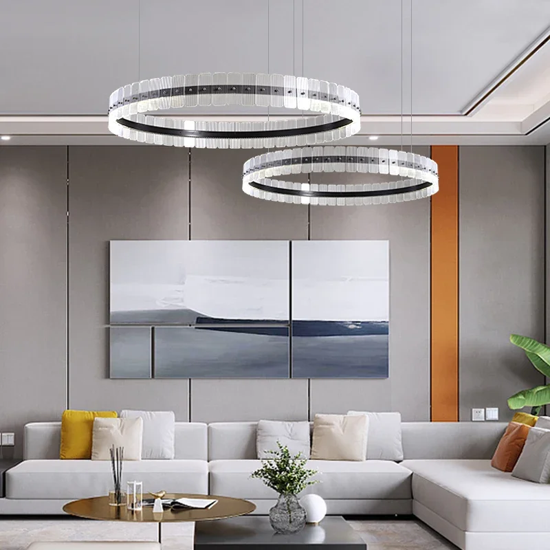 Italy Chandelier Acrylic Luxury Pendant Lamp LED Hanging Light Living Dining Room Bedroom - Image 3