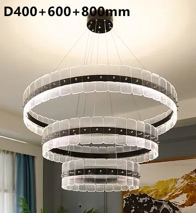 Italy Chandelier Acrylic Luxury Pendant Lamp LED Hanging Light Living Dining Room Bedroom - Image 9