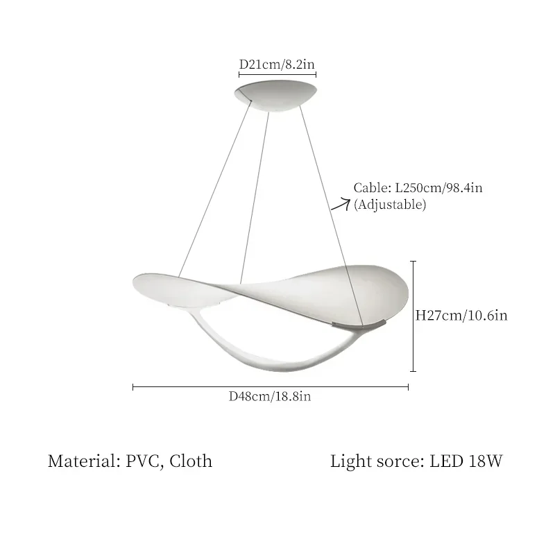 Italy Design High Quality Dining Room Kitchen Island Hanging Lamp Pendant Light Cloth Ceiling Chandelier Close to Original - Image 6