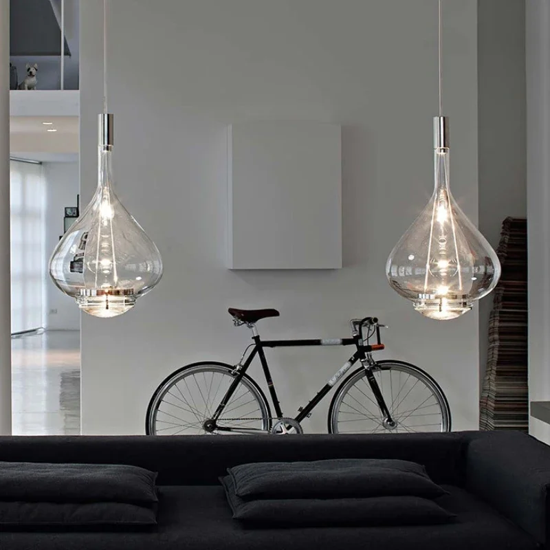 Italy Design LED Glass Pendant Lamp for Hotel Kitchen Restaurant Bar Decor Chandeliers Suspension Lustre Hanging Lighting - Image 3